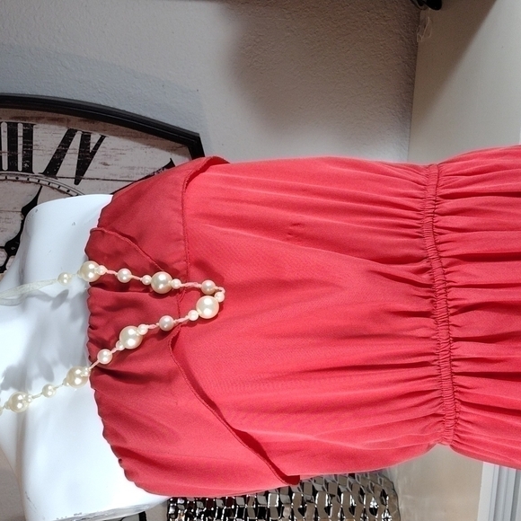 Speed Control Dresses & Skirts - STRAPLESS leg split maxi dress corral Large